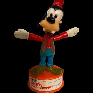 Vintage Goofy Push Puppet by Gabriel // 70’s toy // Disney Collectible